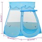 vidaXL Tenda da Gioco per Bambini Blu con 250 Palline 102x102x82 cm vidaXL Tenda da Gioco per Bambini Blu con 250 Palline 102x102x82 cm