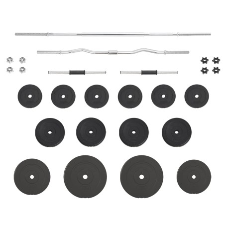 vidaXL Set Bilanciere e Manubri con Dischi 60 kg