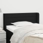 Testiera ad Orecchio Nera 103x16x78/88 cm in Tessuto Testiera ad Orecchio Nera 103x16x78/88 cm in Tessuto