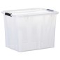 Scatole Trasparenti Portaoggetti con Coperchio 2 pz da 55 L Scatole Trasparenti Portaoggetti con Coperchio 2 pz da 55 L