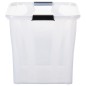 Scatole Trasparenti Portaoggetti con Coperchio 2 pz da 55 L Scatole Trasparenti Portaoggetti con Coperchio 2 pz da 55 L