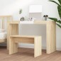 Sgabello da Toeletta Rovere Sonoma 70x35x45cm Legno Multistrato Sgabello da Toeletta Rovere Sonoma 70x35x45cm Legno Multistrato