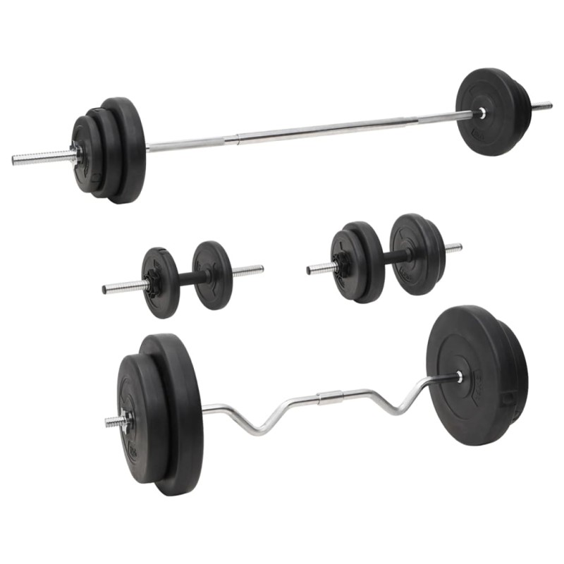 Set Bilanciere e Manubri con Dischi 90 kg Set Bilanciere e Manubri con Dischi 90 kg