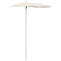 Ombrellone Semicircolare da Giardino con Palo 180x90 cm Sabbia Ombrellone Semicircolare da Giardino con Palo 180x90 cm Sabbia
