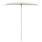 Ombrellone Semicircolare da Giardino con Palo 180x90 cm Sabbia Ombrellone Semicircolare da Giardino con Palo 180x90 cm Sabbia