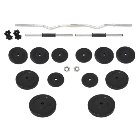 vidaXL Set Bilanciere e Manubri con Dischi 60 kg
