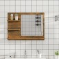 Specchio da Bagno Rovere Fumo 60x10,5x45cm in Legno Multistrato Specchio da Bagno Rovere Fumo 60x10,5x45cm in Legno Multistrato