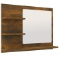 Specchio da Bagno Rovere Fumo 60x10,5x45cm in Legno Multistrato Specchio da Bagno Rovere Fumo 60x10,5x45cm in Legno Multistrato