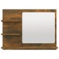 Specchio da Bagno Rovere Fumo 60x10,5x45cm in Legno Multistrato Specchio da Bagno Rovere Fumo 60x10,5x45cm in Legno Multistrato