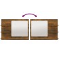 Specchio da Bagno Rovere Fumo 60x10,5x45cm in Legno Multistrato Specchio da Bagno Rovere Fumo 60x10,5x45cm in Legno Multistrato