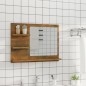 Specchio da Bagno Rovere Fumo 60x10,5x45cm in Legno Multistrato Specchio da Bagno Rovere Fumo 60x10,5x45cm in Legno Multistrato