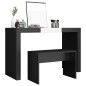 Sgabello da Toeletta Nero 70x35x45 cm Legno Multistrato Sgabello da Toeletta Nero 70x35x45 cm Legno Multistrato