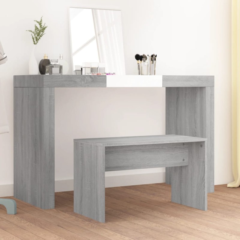 Sgabello da Toeletta Grigio Sonoma 70x35x45cm Legno Multistrato Sgabello da Toeletta Grigio Sonoma 70x35x45cm Legno Multistrato
