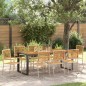 vidaXL Set da Pranzo per Giardino 9 pcs Beige 200 x 80 x 75 cm vidaXL Set da Pranzo per Giardino 9 pcs Beige 200 x 80 x 75 cm