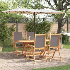 vidaXL Set da Pranzo per Giardino Pieghevole 5 pcs Antracite