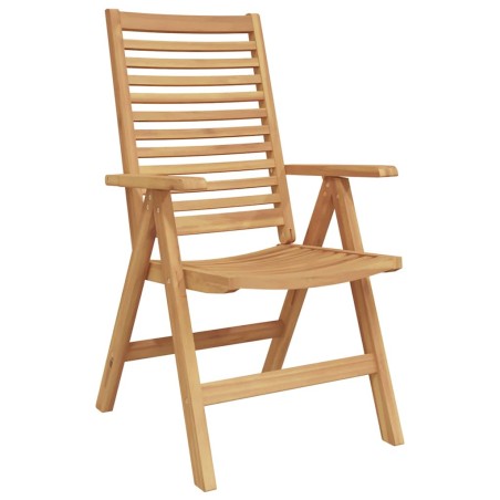 vidaXL Set da 8 sedie pieghevoli per il giardino in legno massello di teak.