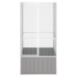 Gabbia per Uccelli Grigia 111x107x211,5 cm Acciaio Zincato