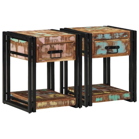 vidaXL Armadio da Notte con cassetto 2 pcs 40 x 40 x 50 cm