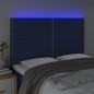Testiera a LED Blu 144x5x118/128 cm in Tessuto Testiera a LED Blu 144x5x118/128 cm in Tessuto