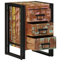 vidaXL Armadio da Notte 40 x 35 x 50 cm legno massello di riciclo