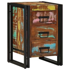 vidaXL Armadio da Notte 40 x 35 x 50 cm legno massello di riciclo