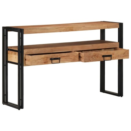 vidaXL Tavolo consolle 120 x 33 x 75 cm legno massello di acacia