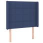 Testiera ad Orecchio Blu 103x16x118/128 cm in Tessuto Testiera ad Orecchio Blu 103x16x118/128 cm in Tessuto