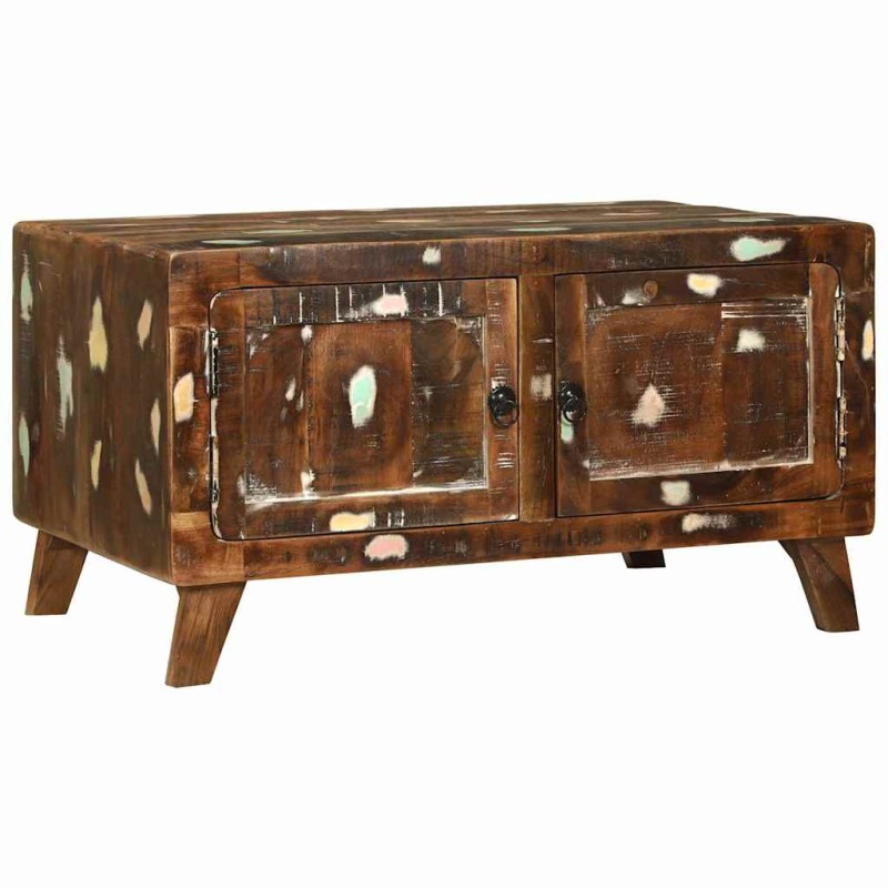 vidaXL Tavolino da Caffè Multicolore 80x54x45 cm Legno di Recupero vidaXL Tavolino da Caffè Multicolore 80x54x45 cm Legno di Recupero