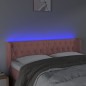 Testiera a LED Rosa 163x16x78/88 cm in Velluto Testiera a LED Rosa 163x16x78/88 cm in Velluto