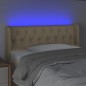 Testiera a LED Crema 93x16x78/88 cm in Tessuto Testiera a LED Crema 93x16x78/88 cm in Tessuto