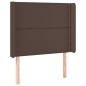 Testiera a LED Marrone 83x16x118/128 cm in Similpelle Testiera a LED Marrone 83x16x118/128 cm in Similpelle