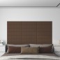 Pannelli Murali 12 pz Marrone 60x15 cm Tessuto 1,08 m² Pannelli Murali 12 pz Marrone 60x15 cm Tessuto 1,08 m²