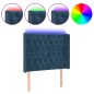 Testiera a LED Blu Scuro 93x16x118/128 cm in Velluto Testiera a LED Blu Scuro 93x16x118/128 cm in Velluto