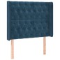 Testiera a LED Blu Scuro 93x16x118/128 cm in Velluto Testiera a LED Blu Scuro 93x16x118/128 cm in Velluto