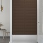 Pannelli Murali 12 pz Marrone 60x15 cm Tessuto 1,08 m² Pannelli Murali 12 pz Marrone 60x15 cm Tessuto 1,08 m²