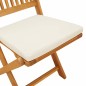 vidaXL Sedia pieghevole con cuscino 2 pcs Bianco 49 x 57.5 x 92cm