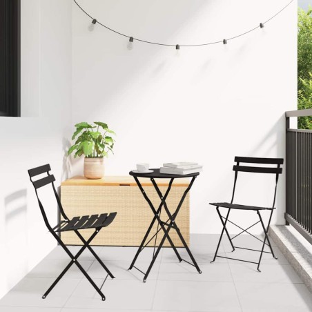 vidaXL Sedia Pieghevole da Giardino 2 pcs Antracite 42 x 46 x 82cm