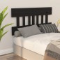 Testiera per Letto Nera 183,5x3x81 cm Legno Massello di Pino Testiera per Letto Nera 183,5x3x81 cm Legno Massello di Pino