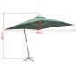 Ombrellone Pensile 300x300 cm Verde Palo in Alluminio Ombrellone Pensile 300x300 cm Verde Palo in Alluminio