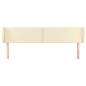 Testiera ad Orecchio Crema 203x23x78/88 cm in Similpelle Testiera ad Orecchio Crema 203x23x78/88 cm in Similpelle