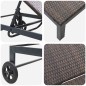 vidaXL Lettino da Sole 2 pcs Marrone 40 x 39 x 40.5cm polyrattan vidaXL Lettino da Sole 2 pcs Marrone 40 x 39 x 40.5cm polyrattan