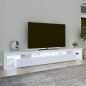 vidaXL Mobile Porta TV con Luci LED Bianco 260x36,5x40 cm vidaXL Mobile Porta TV con Luci LED Bianco 260x36,5x40 cm