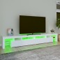 vidaXL Mobile Porta TV con Luci LED Bianco 260x36,5x40 cm vidaXL Mobile Porta TV con Luci LED Bianco 260x36,5x40 cm