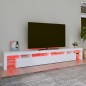 vidaXL Mobile Porta TV con Luci LED Bianco 260x36,5x40 cm vidaXL Mobile Porta TV con Luci LED Bianco 260x36,5x40 cm