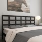 Testiera per Letto Nera 205,5x4x100cm in Legno Massello di Pino Testiera per Letto Nera 205,5x4x100cm in Legno Massello di Pino
