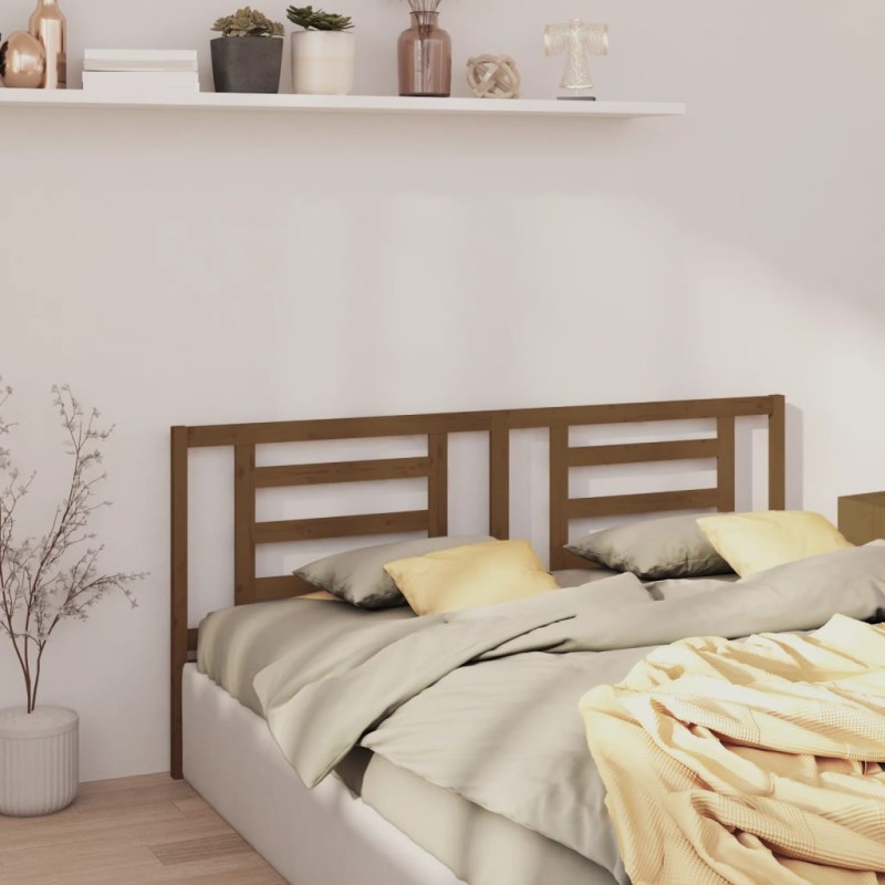 Testiera per Letto Miele 206x4x100 cm in Legno Massello di Pino Testiera per Letto Miele 206x4x100 cm in Legno Massello di Pino