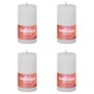 Bolsius Candele Rustiche a Colonna Shine 4 pz 130x68 mm Bianco Nuvola Bolsius Candele Rustiche a Colonna Shine 4 pz 130x68 mm Bianco Nuvola