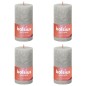 Bolsius Candele Rustiche Colonna Shine 4 pz 130x68 mm Grigio Sabbia Bolsius Candele Rustiche Colonna Shine 4 pz 130x68 mm Grigio Sabbia
