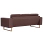Set Divani 2 pz in Tessuto Marrone Set Divani 2 pz in Tessuto Marrone