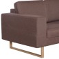 Set Divani 2 pz in Tessuto Marrone Set Divani 2 pz in Tessuto Marrone